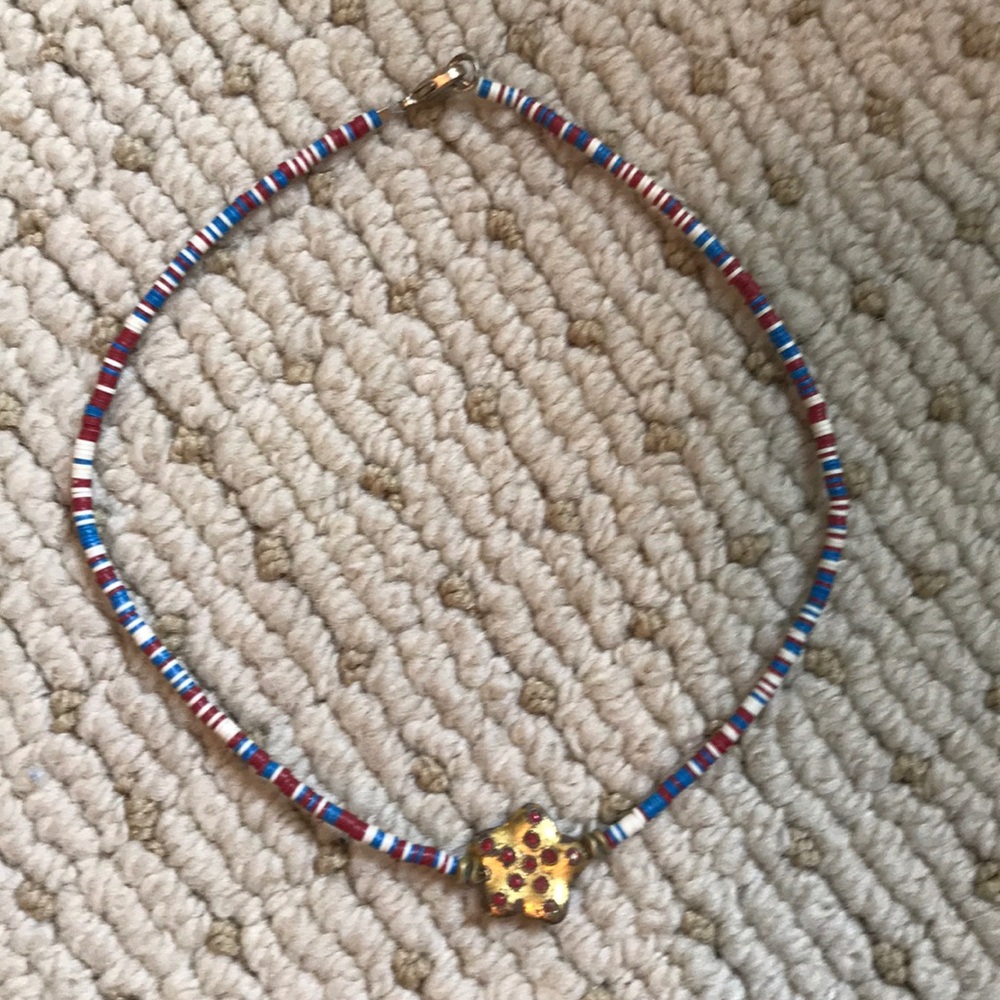 Beaded star choker